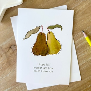 Tarjeta de felicitación — Espero que sea A-pear-ant