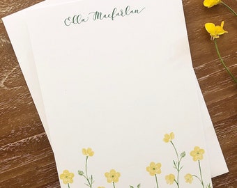 Personalized Stationery — Buttercups