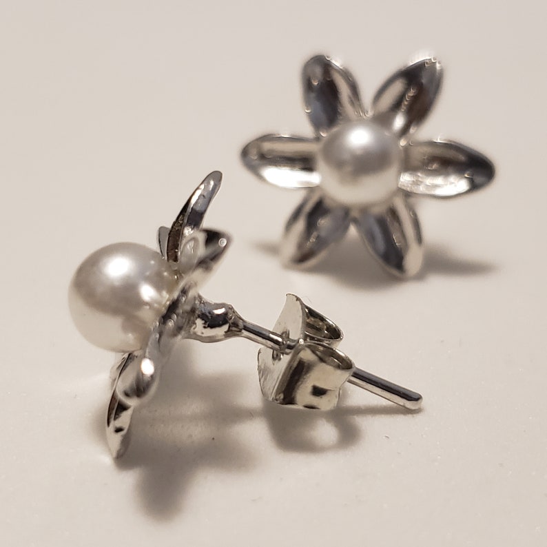 Silver Tone Knob Earrings One of Each Avail