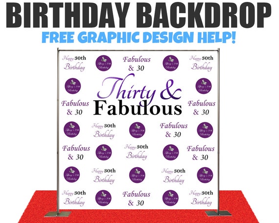 birthday photo booth backdrop