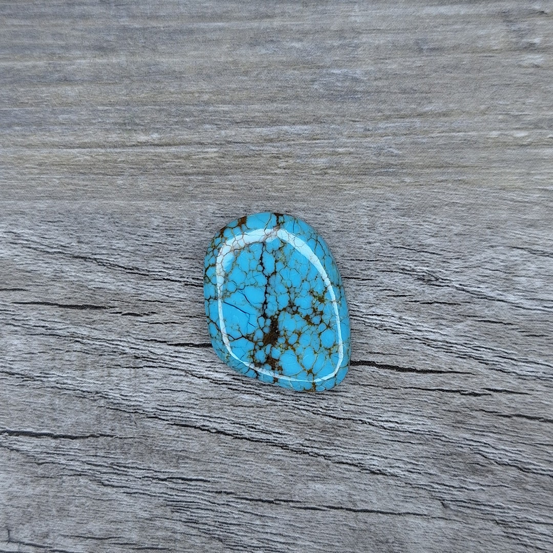 bluee feathers 〈No.69〉高品質チャロアイト 10mm Blue Horizon Royston Turquoise {BH76} Stabilized Cabochon