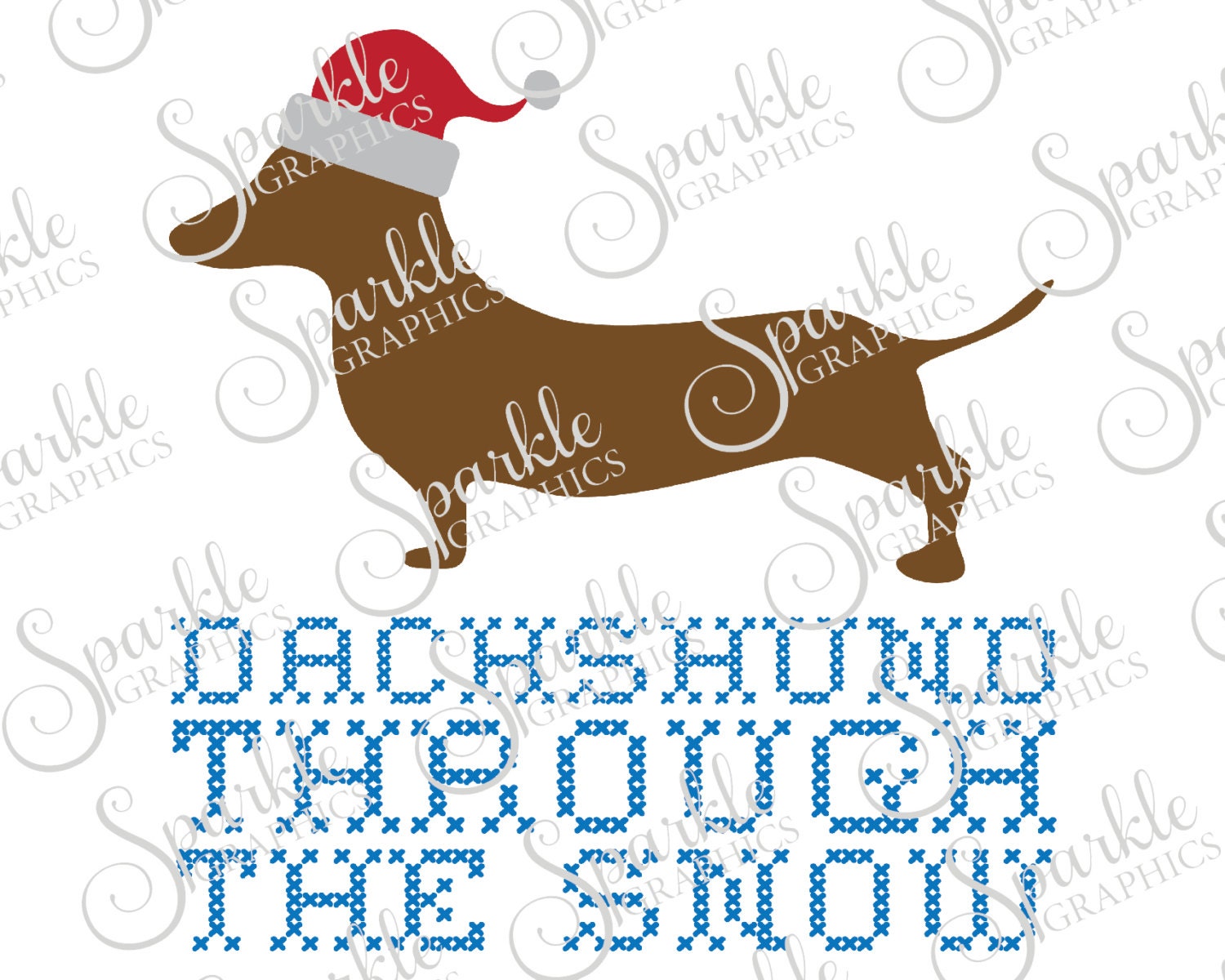 Download Dachshund Through The Snow Cut File Christmas Svg Dachshund Etsy