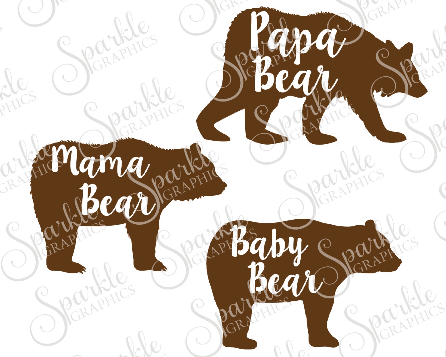 Mama Oso Bebe Oso Papa Oso Mama Bebe Papa Oso Svg Familia Etsy