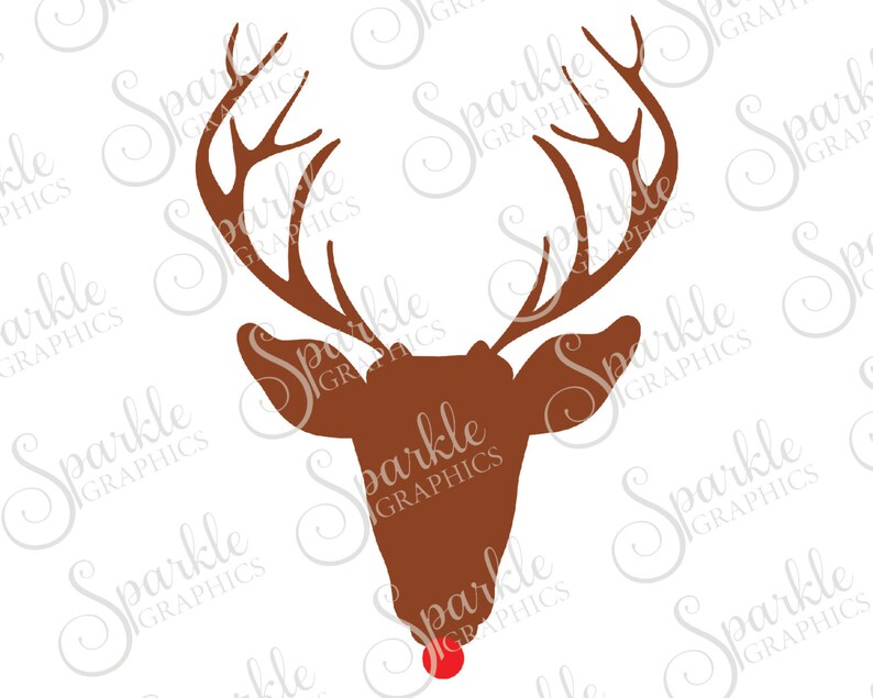 Download Rudolph SVG Christmas SVG Deer Red Nose Reindeer Santa | Etsy