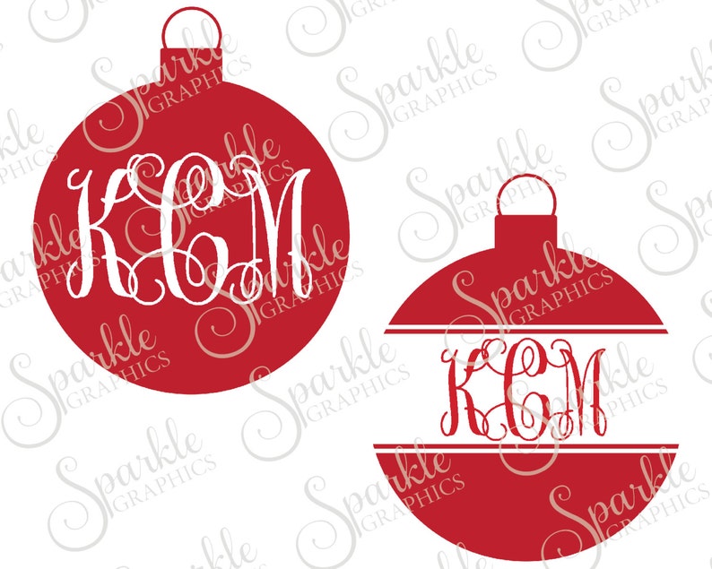 Download Ornament Monogram Cut File Christmas SVG Holiday Monogram | Etsy