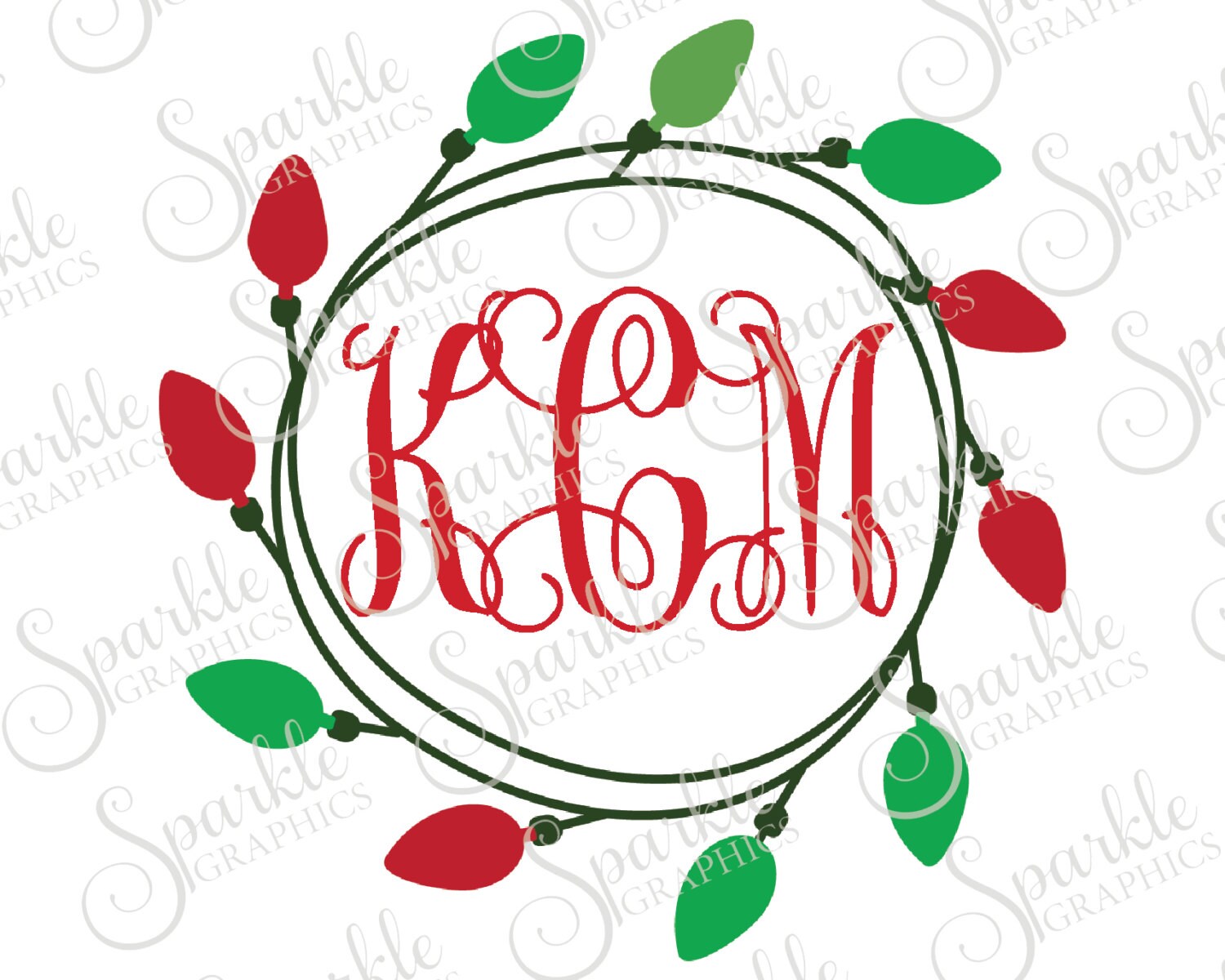 Download Christmas Light Monogram Frame Christmas X-Mas Christmas ...