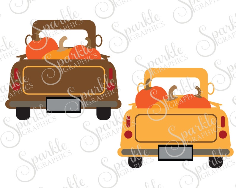 Download Antique Truck Cut File Blank Fall SVG October Pumpkin ...