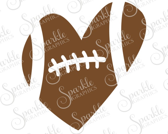 Football Heart Cut File Football Svg Football Team Heart Mom Etsy