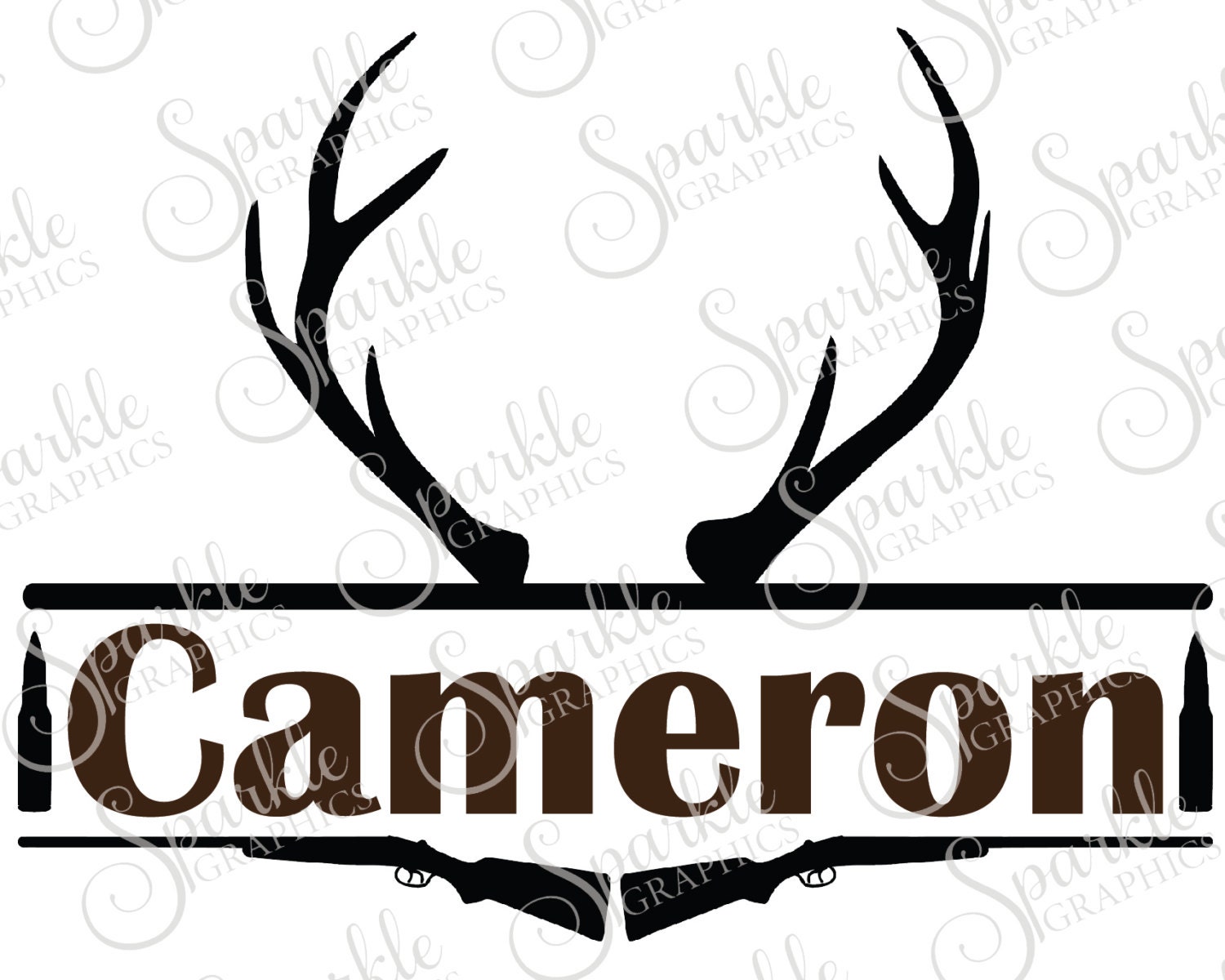 Download Hunting Monogram Frame Antler Deer Rifle Gun Hunting Svg Deer Etsy