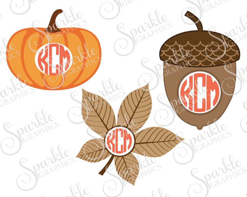 Download Fall Monogram Cut File Fall SVG Pumpkin Acorn Leaf Autumn ...