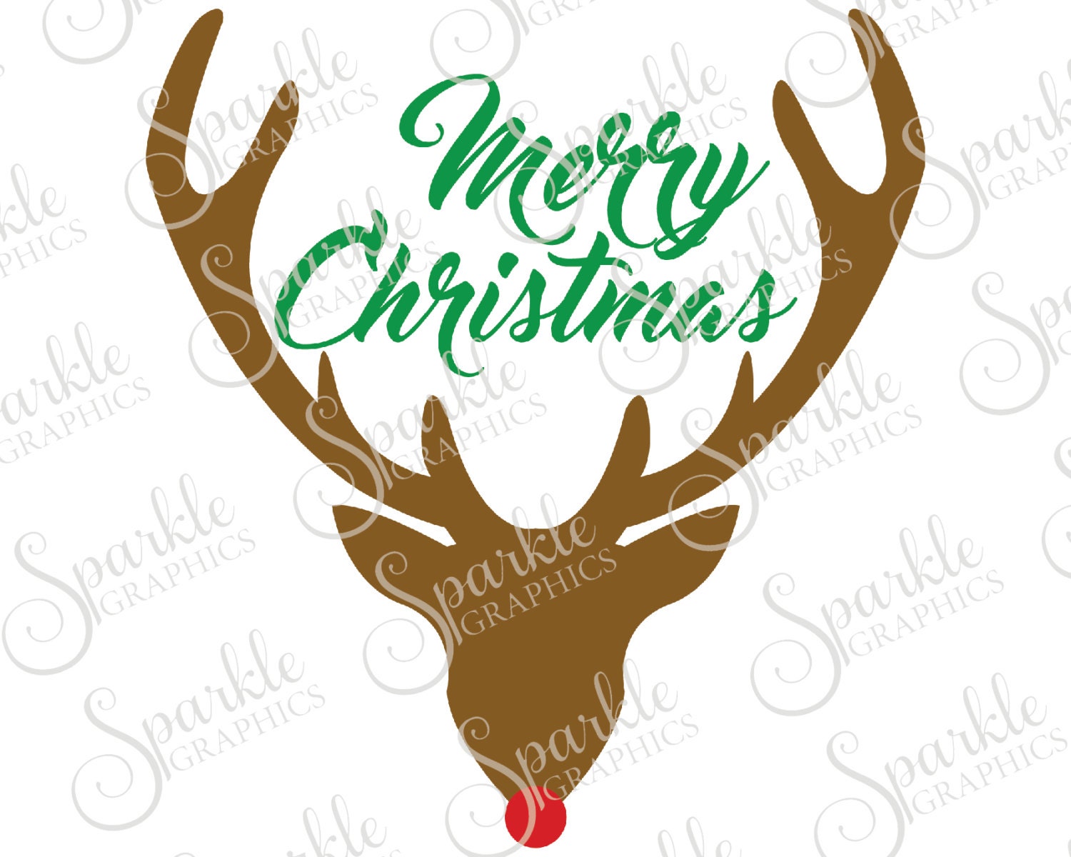 Download Merry Christmas Rudolph Reindeer Cut File Christmas Svg Etsy