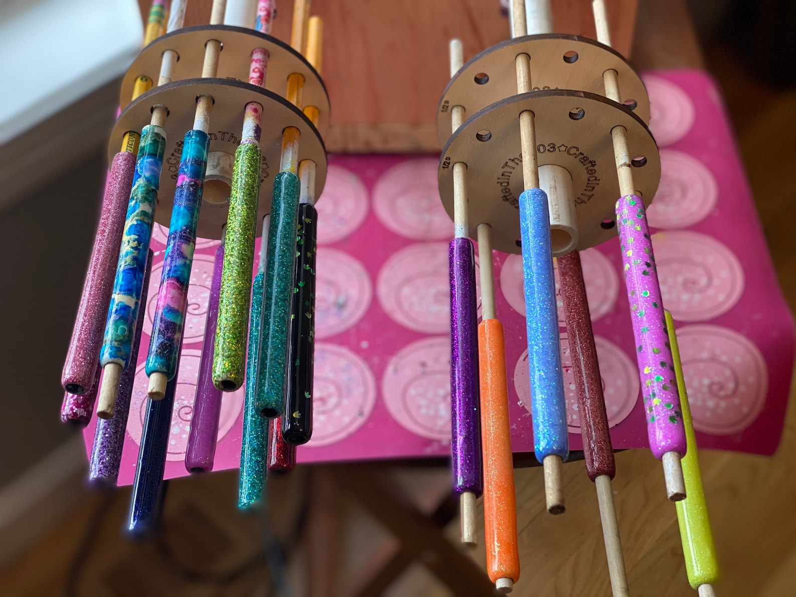 Epoxy Pen Turner Glitter Pen Turner Pen Holder Turner Etsy