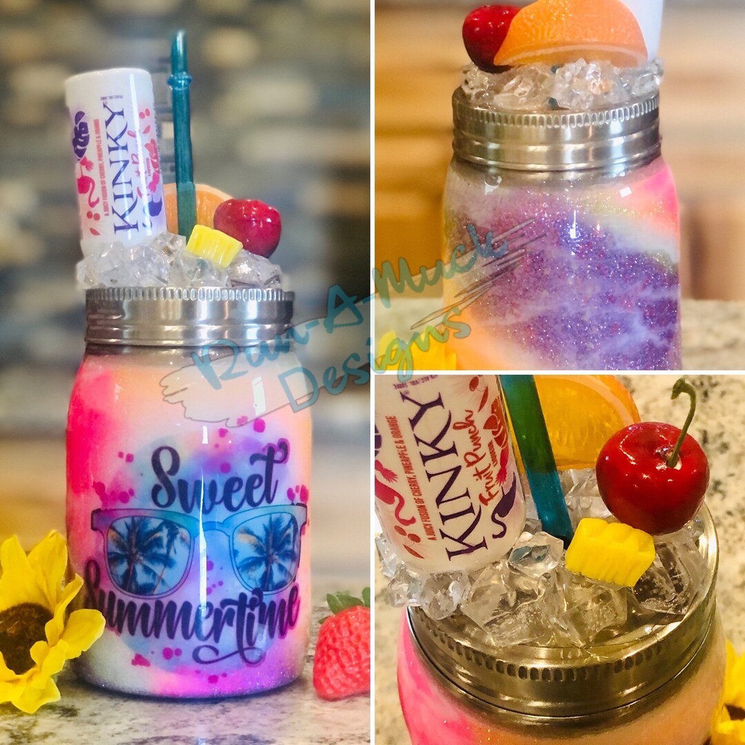 17 Oz Insulated Stainless Steel Mason Jar Tumbler With Ice Lid