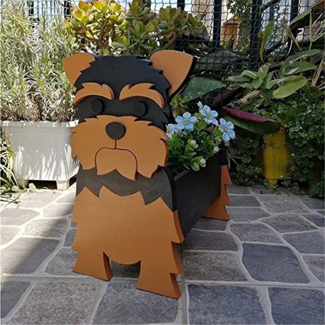 Yorkshire Terrier Yorkie 3D Wooden Planter Box Etsy