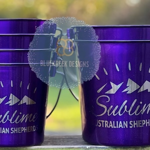 Personalized etched custom powder coated stainless steel dog buckets image 9