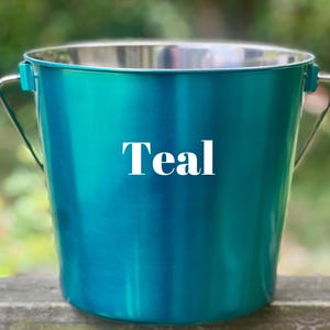 Personalized etched custom powder coated stainless steel dog buckets image 11