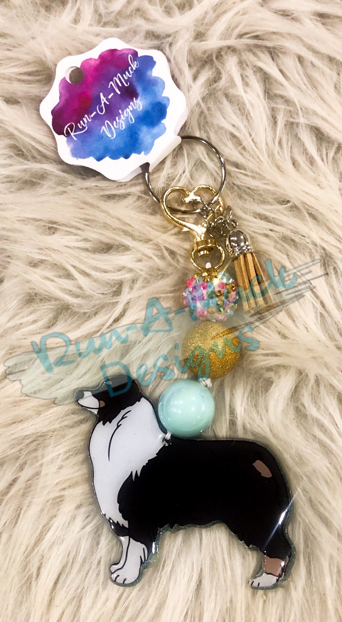 Australian Shepherd keychain Etsy