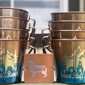 Personalized etched custom powder coated stainless steel dog buckets image 7