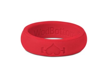 WOD Birthday Gift Athletes Crossfit Wedding Band rubber rings Plum Silicone Wedding Ring for Women Safe Perfect for Active Ladies