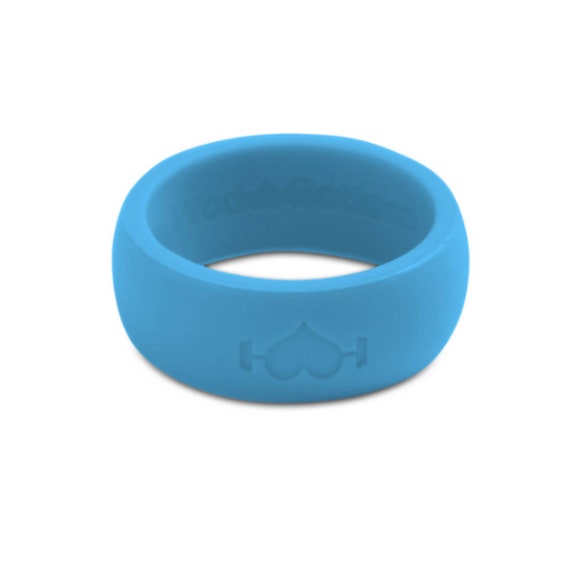 Fitness Black Silicone Wedding Rings for Men WODs Band Perfect for CrossFit