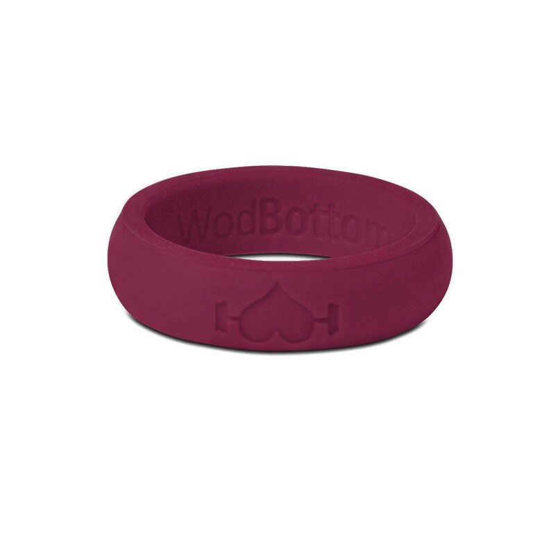 WOD Birthday Gift Athletes Crossfit Wedding Band rubber rings Plum Silicone Wedding Ring for Women Safe Perfect for Active Ladies