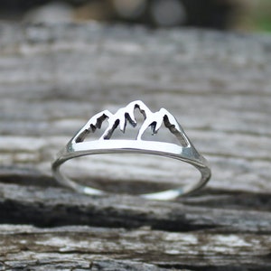 Sterling Silver Mountain Ring * Mountain Range Ring * Mountains Are Calling