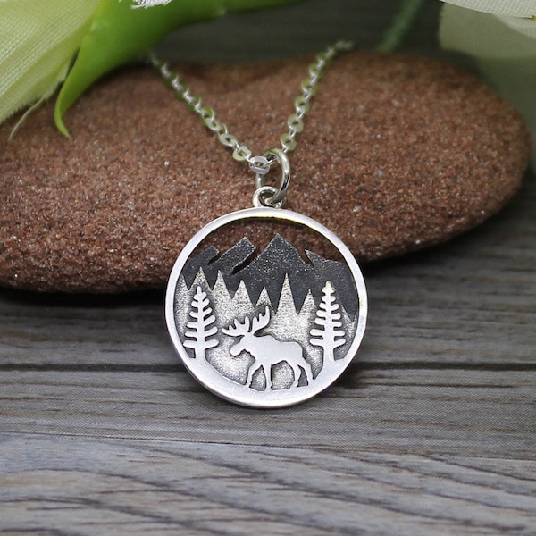 Moose Necklace - Etsy