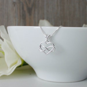Sterling Silver Heart Necklace * Celtic Infinity Heart Pendant * Minimalist * Celtic Knot * Gift for Her * Love * Valentine's Day * Bridal