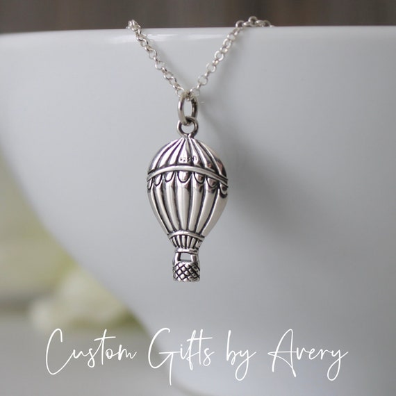 Hot Air Balloon Pendant with Gemstone – Hennessey Jewelry