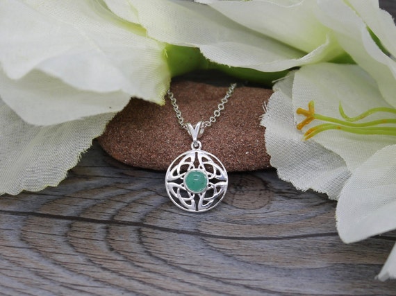 Celtic Cross Necklace - Birthstone Necklace With Knot