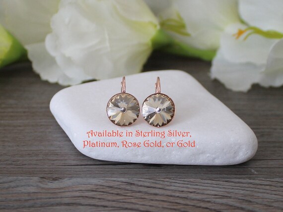 Swarovski bella deals earrings rose gold