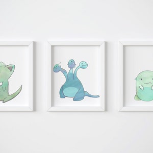 Cute Monster Print Set - Cute Monsters Art for Your Mythical Creature Nursery Decor, Cute Monster Party, Nursery Wall Art and Playroom Decor