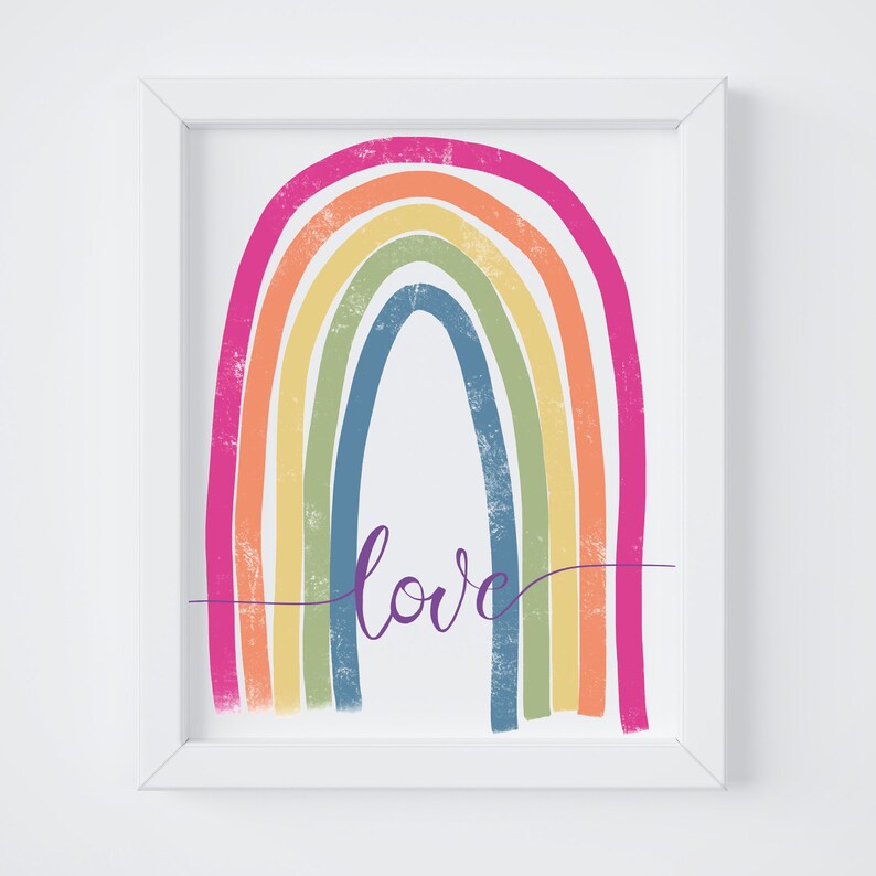 rainbow artwork for nursery