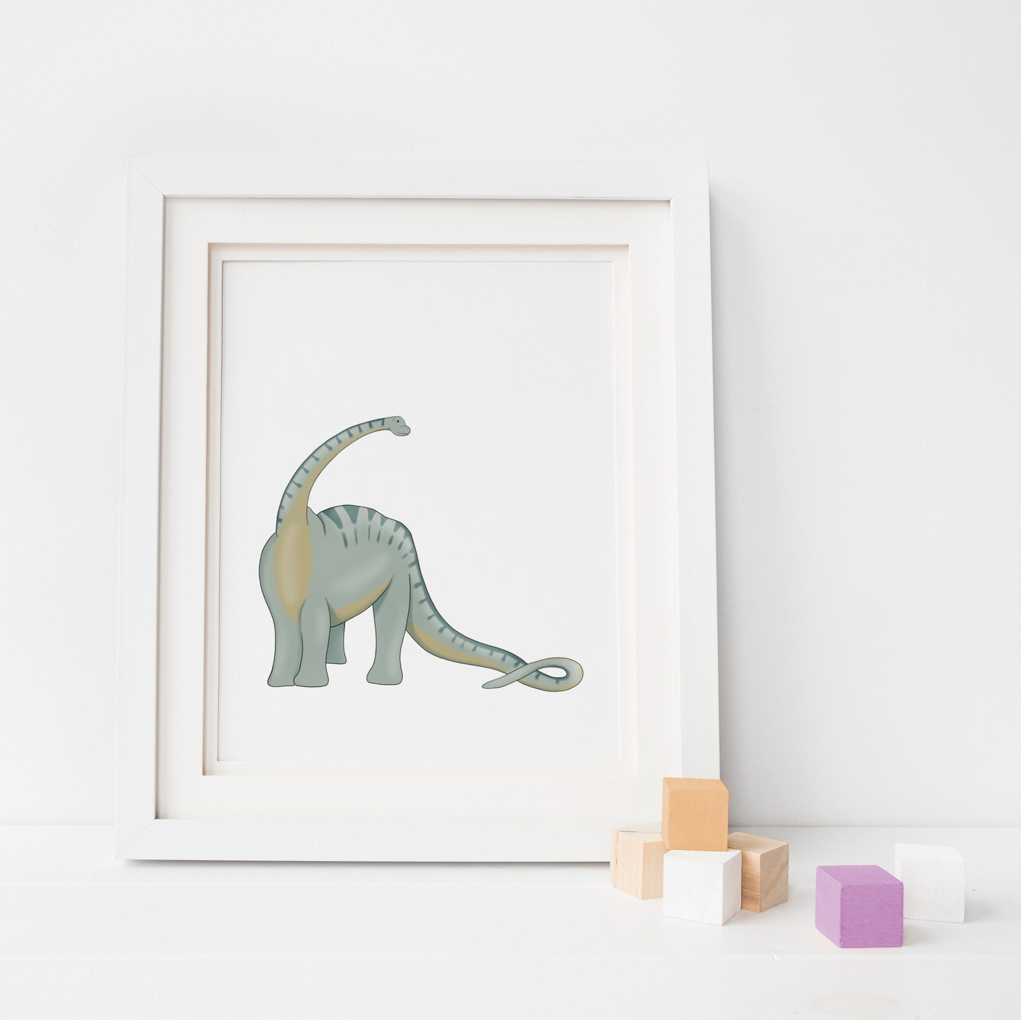 Dinosaur Nursery Art Print - Cute Dino for Dinosaur Theme Boy Nursery ...