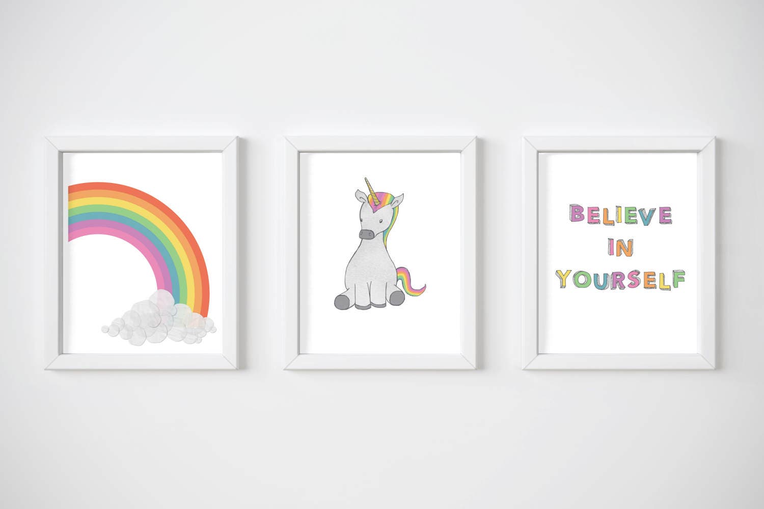 Rainbow Unicorn Cute Sticker Set Unicorn Sticker Perfect as - Etsy