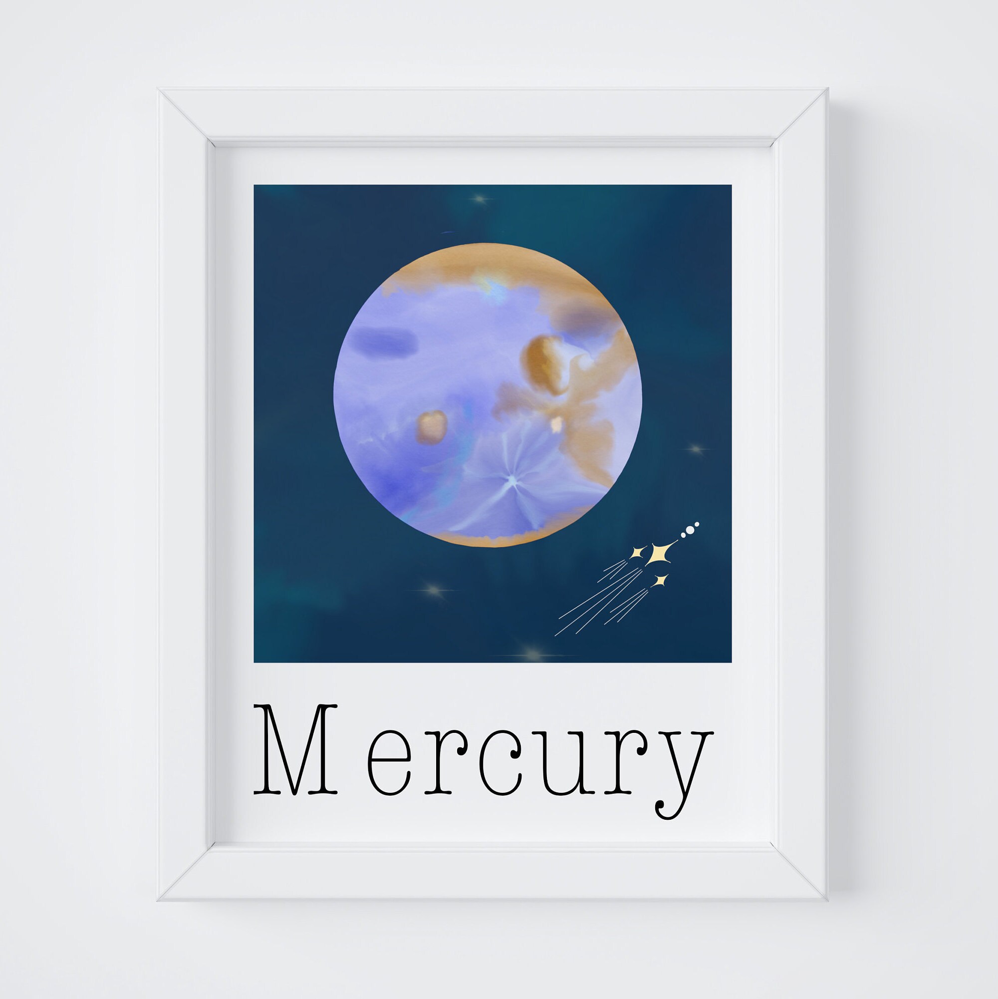 Solar System Nursery Art Set of 9 Prints Space Nursery | Etsy