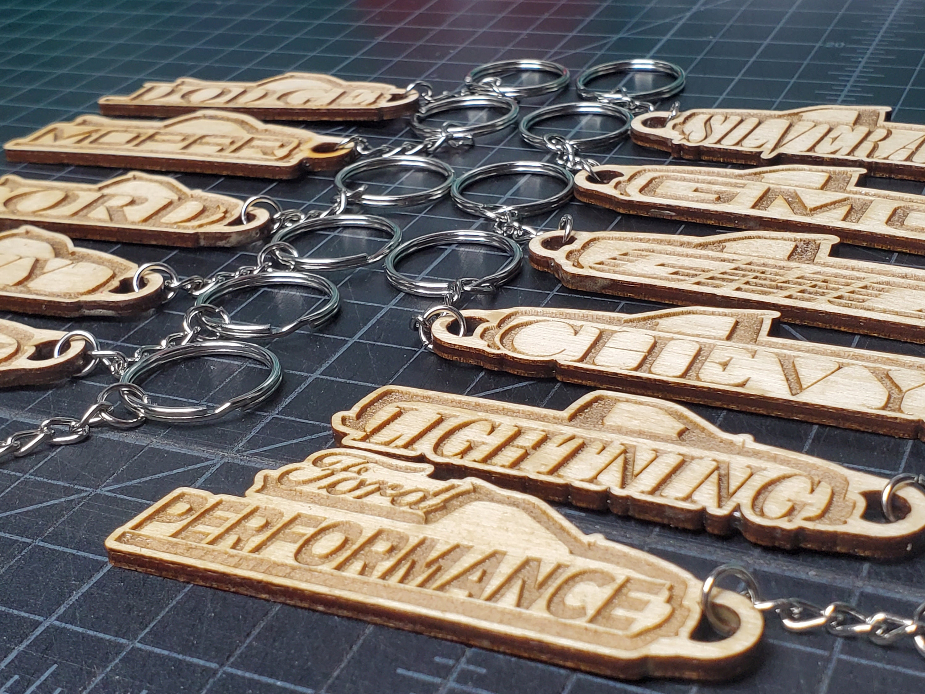 Truckin wood keychains for your keys for your truck gift Etsy