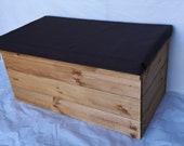 OTTOMAN shoe storage blanket box SOFT CLOSE solid wood many colours padded seat