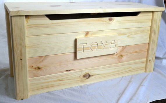 Handcrafted Wooden Rustic Pine Trunk Chest Toy Box Natural Etsy