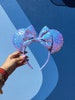Cotton Candy Iridescent Sequin Disney Ears Mickey Minnie Mouse Headband