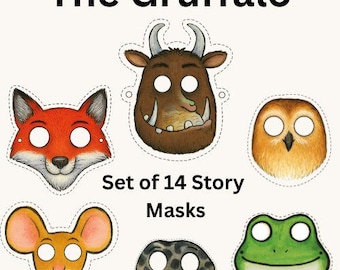 The Gruffalo Story Telling Masks - set of 14