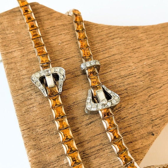 1920s Rhinestone Buckle Jewelry Set