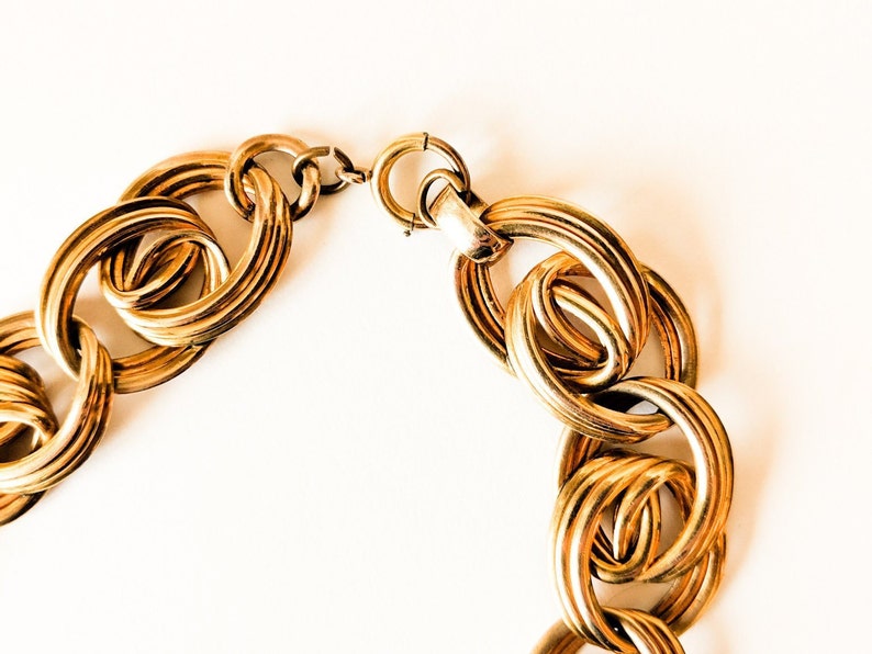 Vintage Gold Chain Statement Necklace