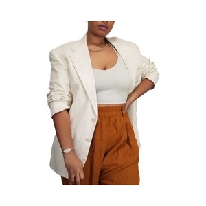 plus size white blazer
