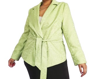 plus size lime green blazer