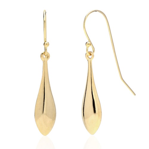 14K Gold Fill Teardrop Earrings Gold Dangle Drop Earrings for - Etsy