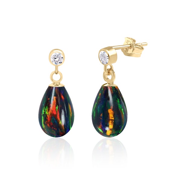 Black Opal Earrings for Women – Etsy