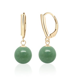 Sage Green Aventurine Earrings for Women in 14K Gold Filled or Sterling Silver, Bridal Earrings, Wedding Jewelry