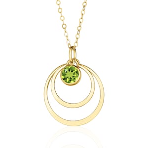 Peridot Pendant Necklace Gold |  August Birthstone Jewelry | 16th Anniversary Gift