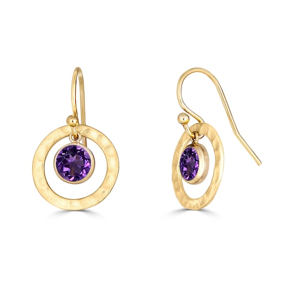 Etsy amethyst earrings deals